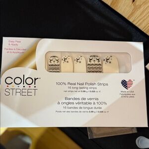 Color Street A DASHING TIME Black Nail Art Strips Clear Overlay